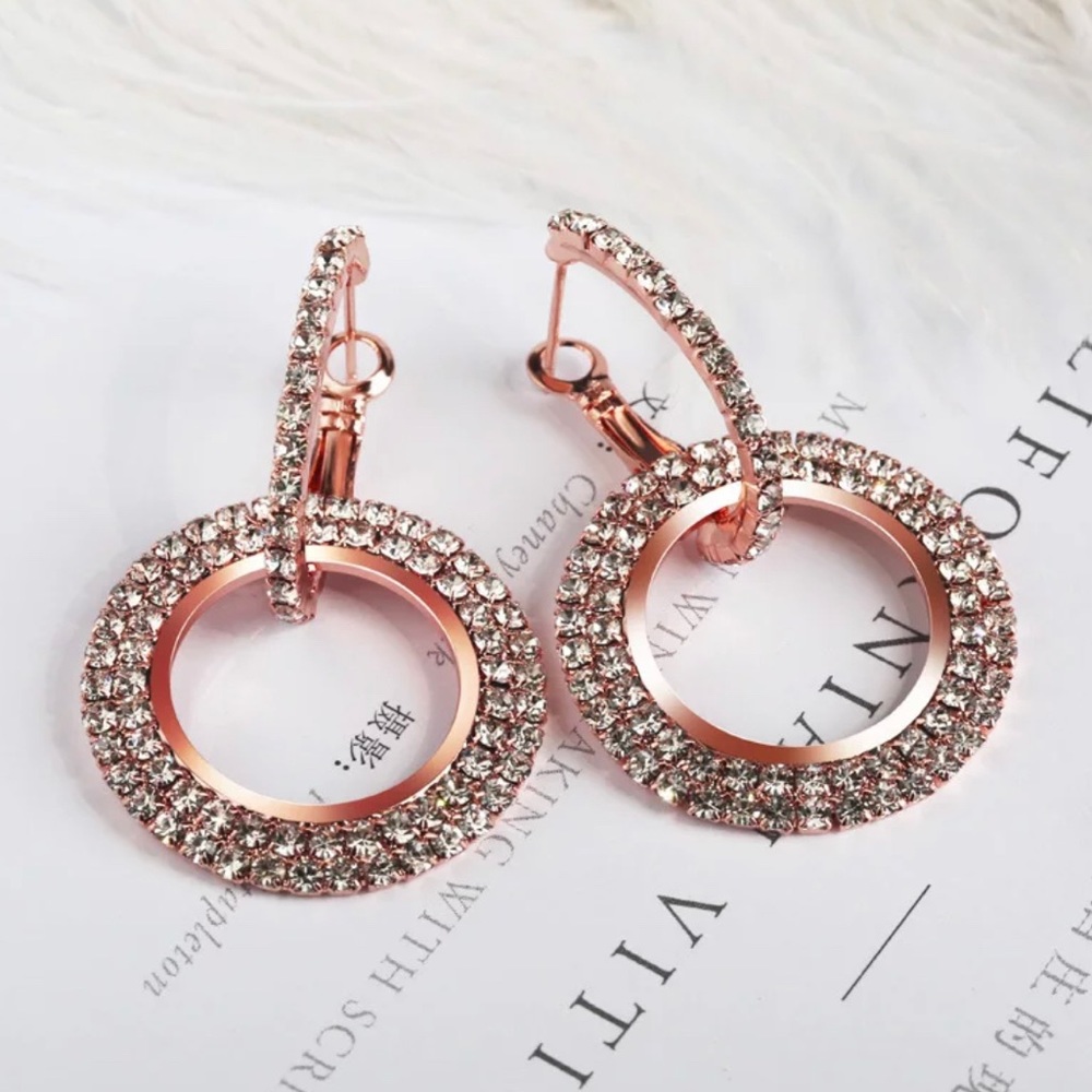 ✨Sparkling 18K Rose Gold Plated Drops✨ - Picture 2 of 4